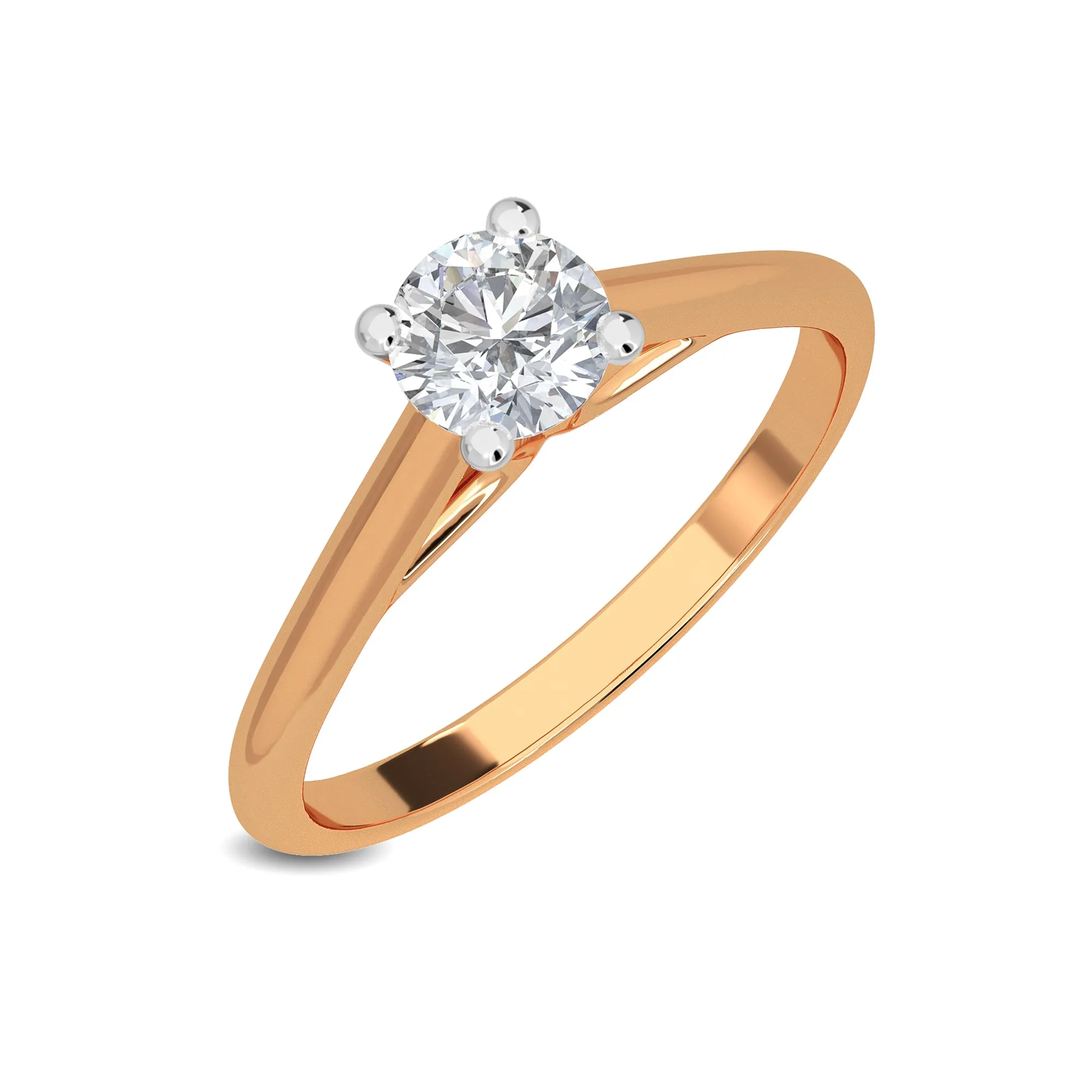 0.50 CT Snow Solitaire Ring