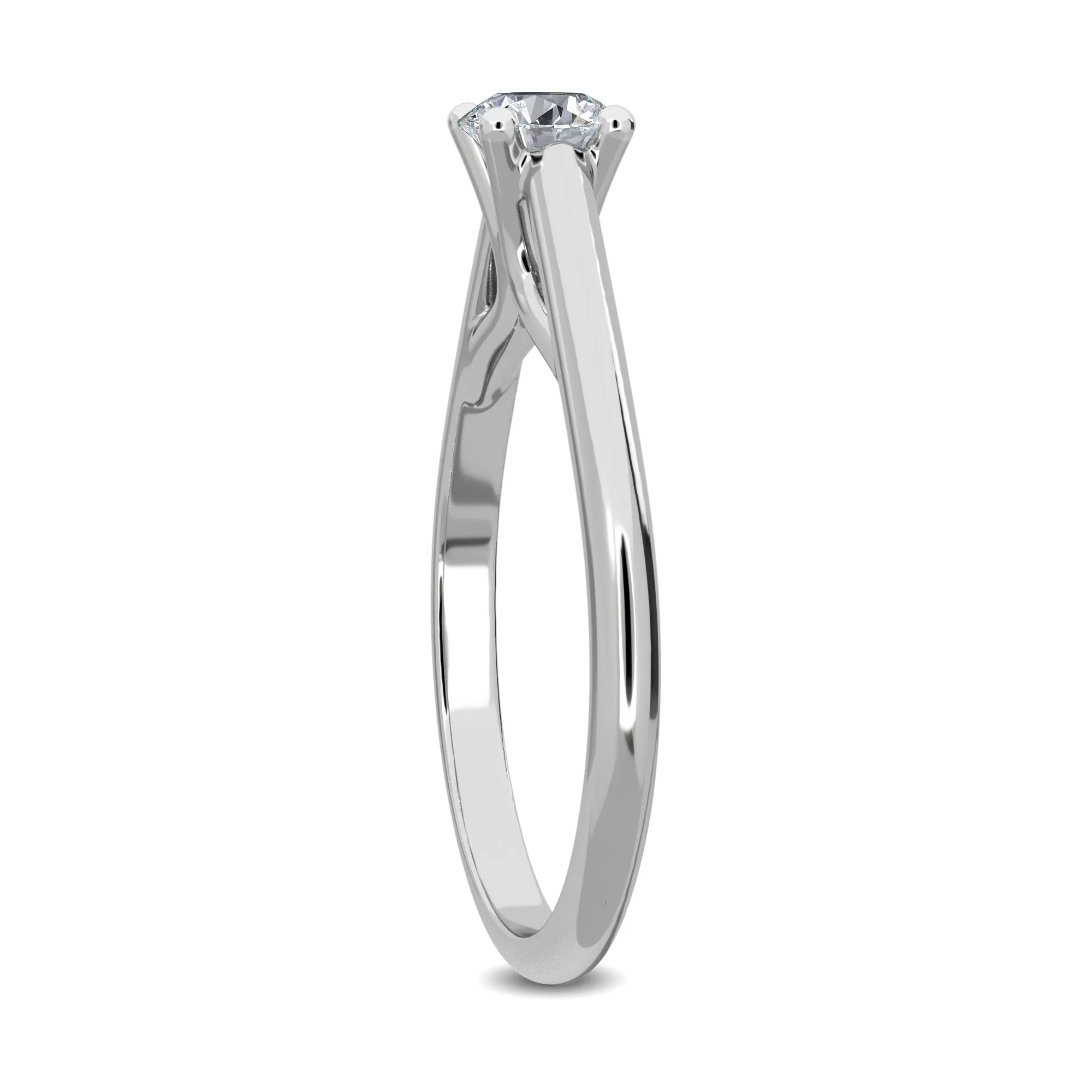 0.50 CT Snow Solitaire Ring