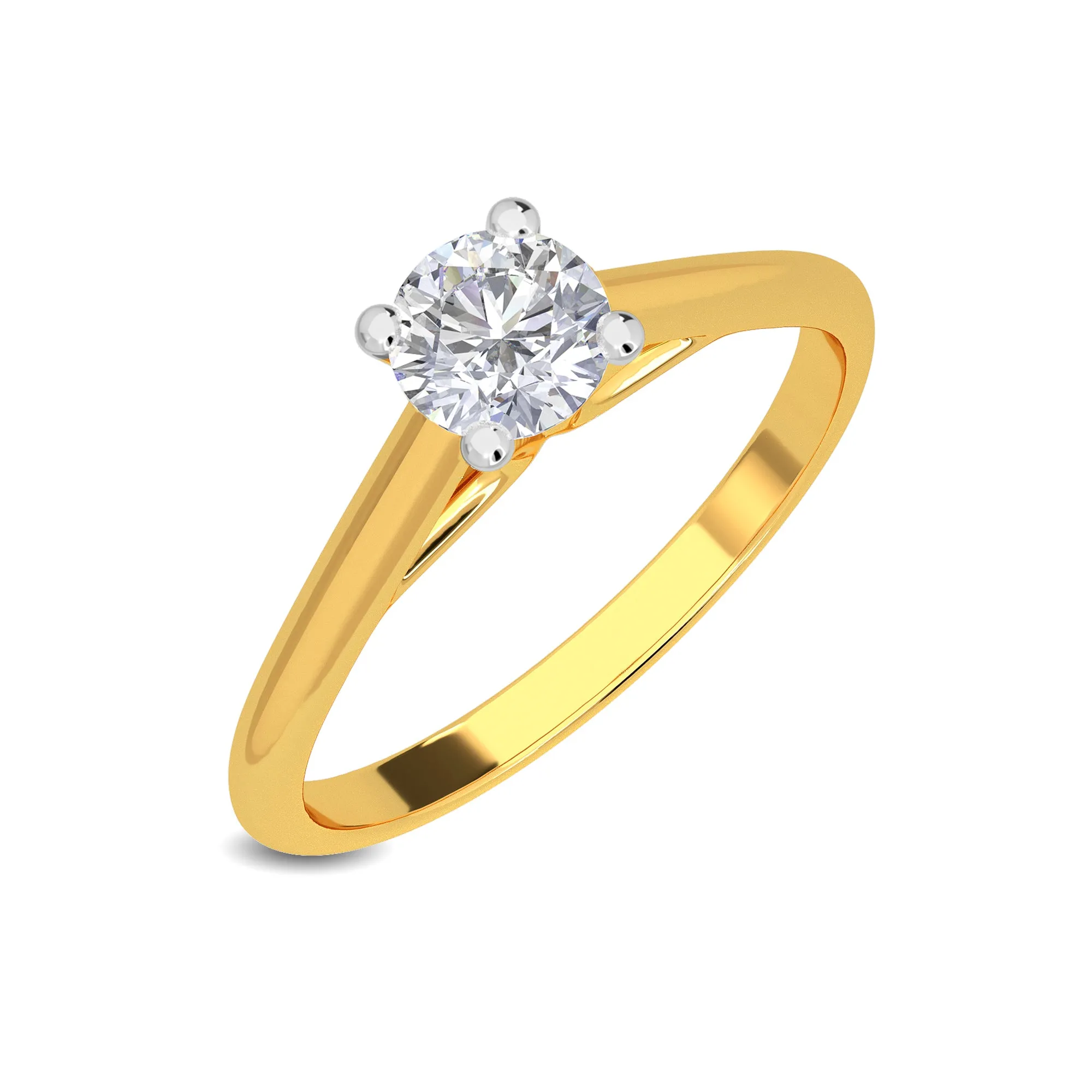 0.50 CT Snow Solitaire Ring