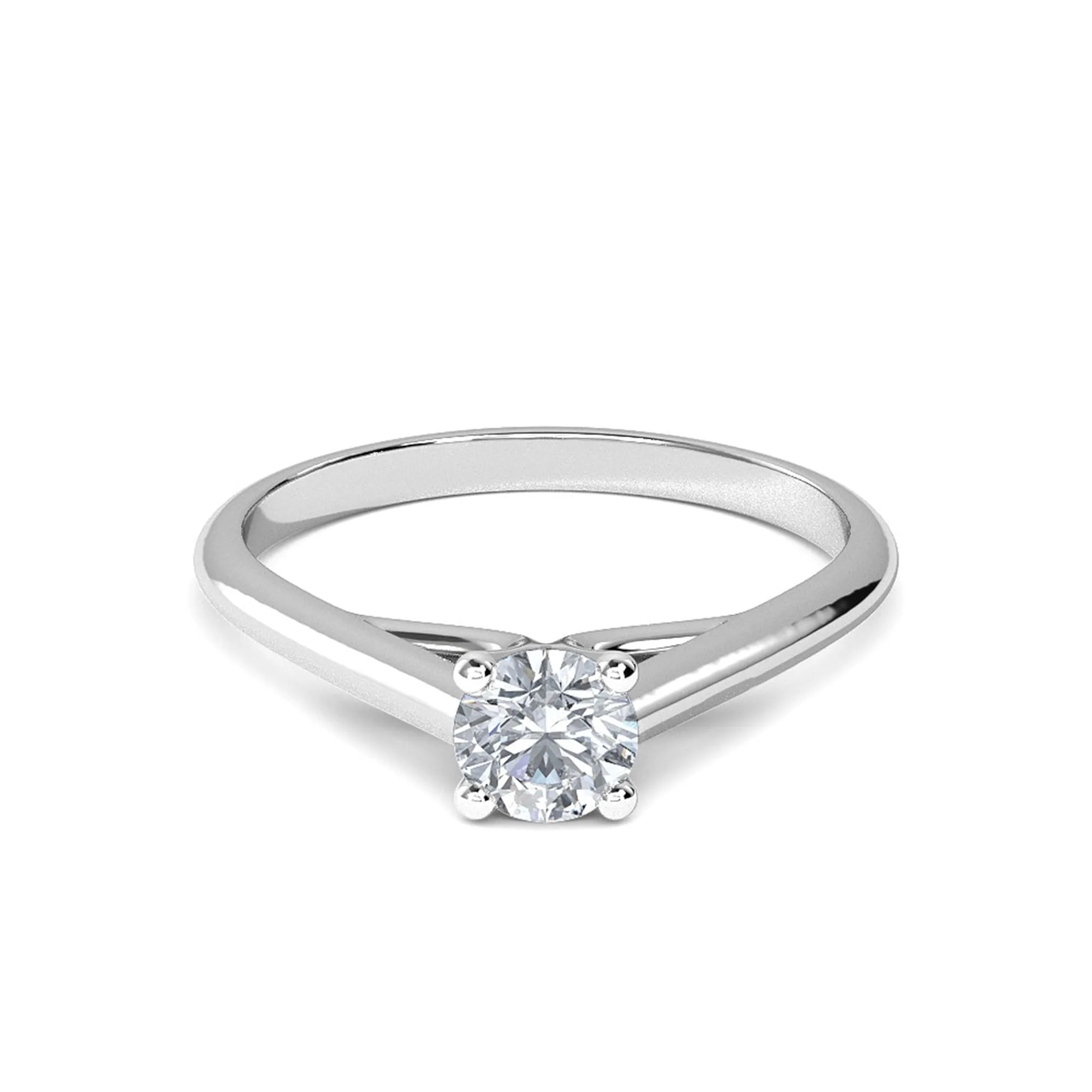 0.50 CT Snow Solitaire Ring