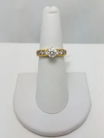 1.25ctw VS  E Natural Diamond 18k Gold JB Star Engagement Ring