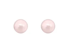 12mm Mother of Pearl Stud Earrings - Pink