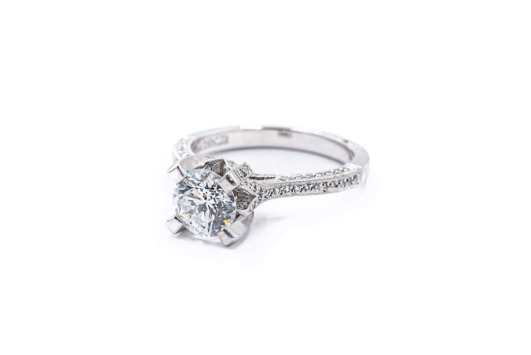 1.37 ctw Platinum Diamond Engagement Ring