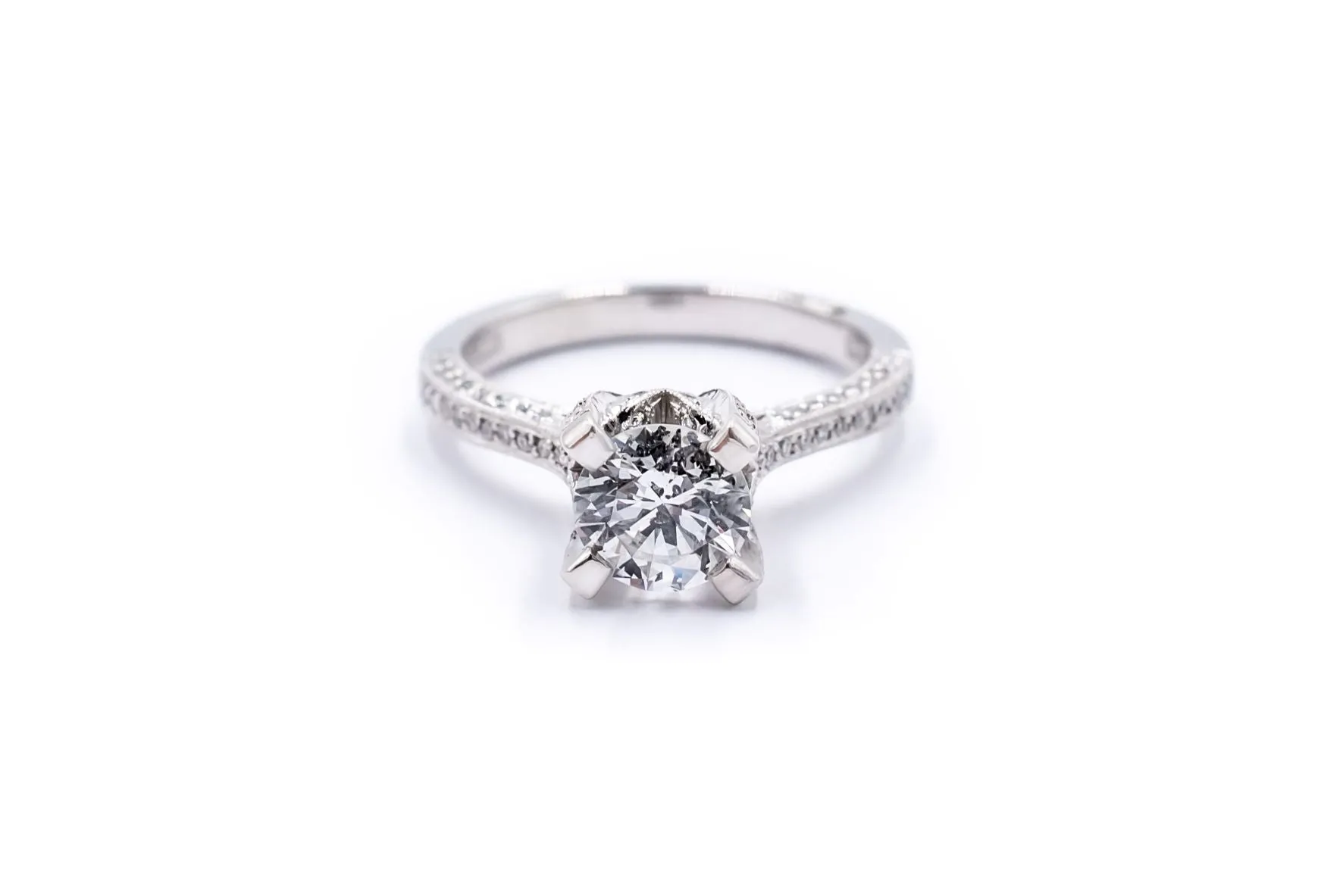 1.37 ctw Platinum Diamond Engagement Ring