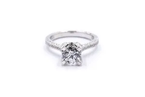 1.37 ctw Platinum Diamond Engagement Ring