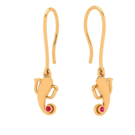 14k Festive Special Gold Earring Design For  Women