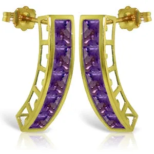 4.5 Carat 14K Solid Yellow Gold Valerie Amethyst Earrings