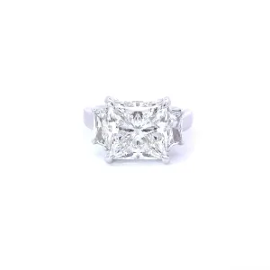 6.30 Princess Lab Diamond 3-Stone Engagement Ring