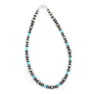 8mm Navajo Pearls - Blue Kingman