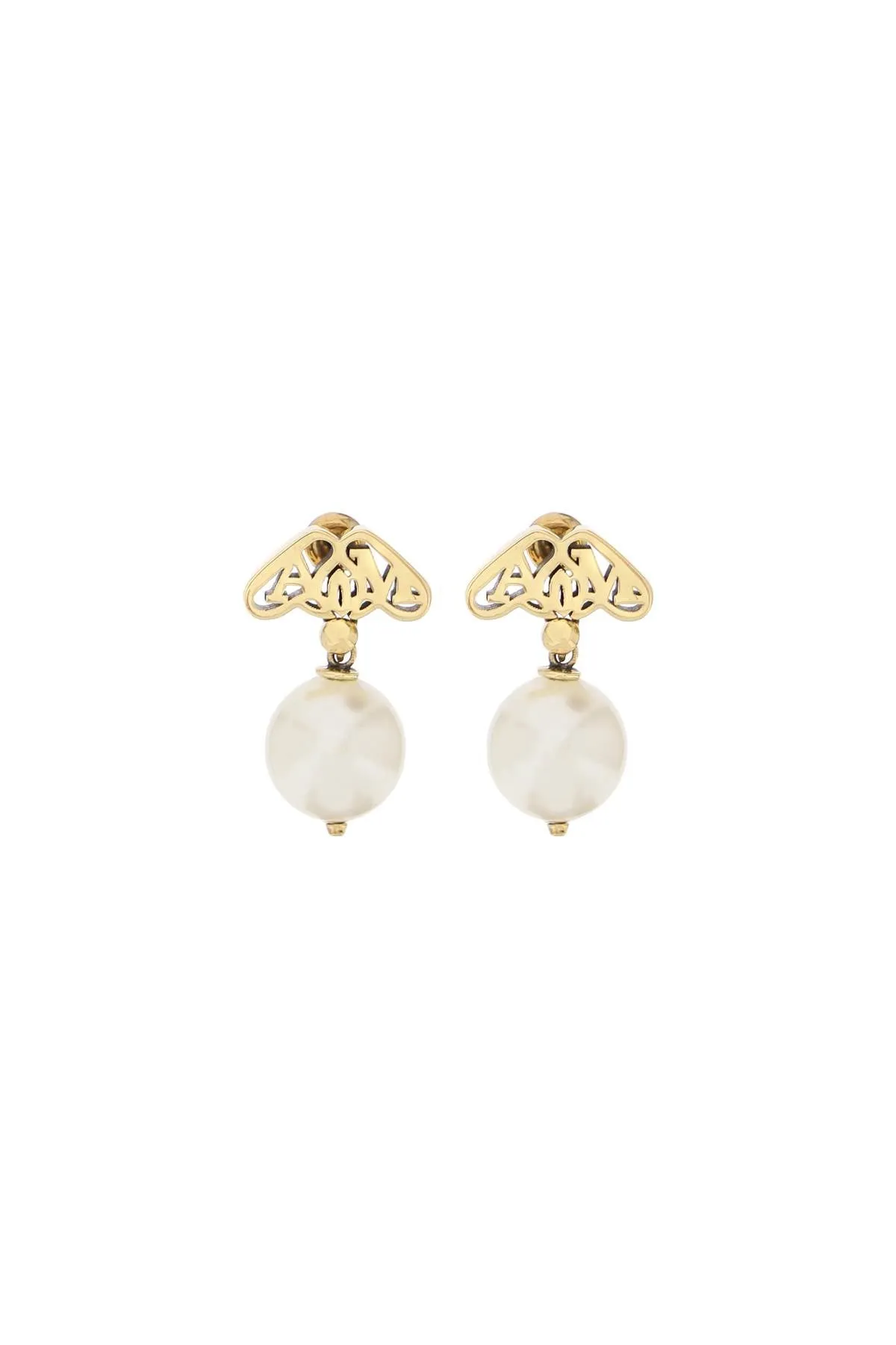 Alexander Mcqueen Pearl And Seal Earrings