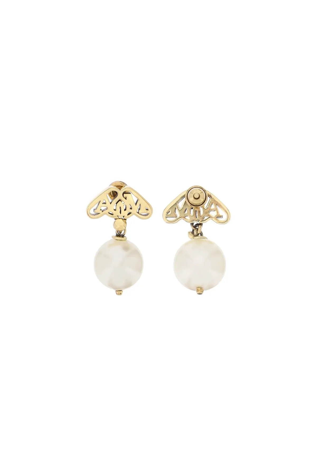 Alexander Mcqueen Pearl And Seal Earrings