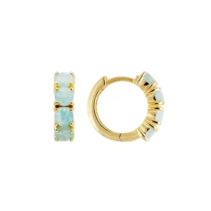 AMAZONITE MIDI HOOPS