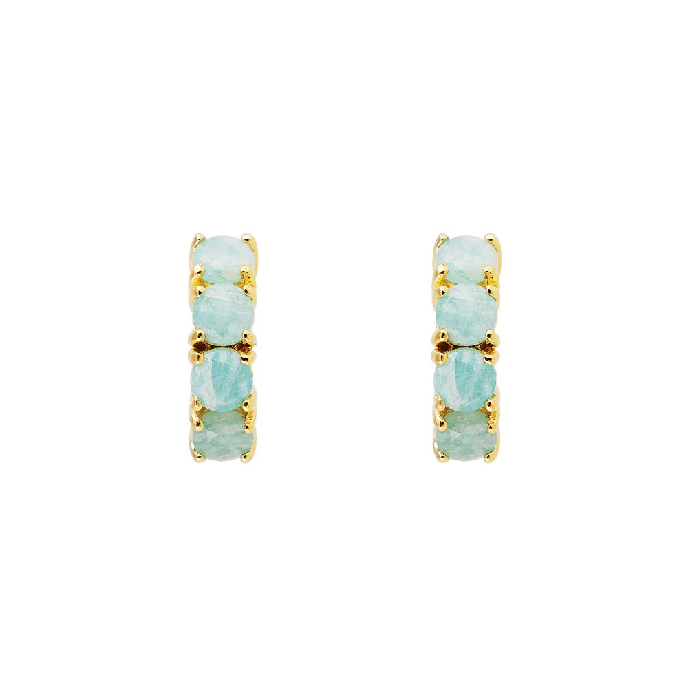 AMAZONITE MIDI HOOPS