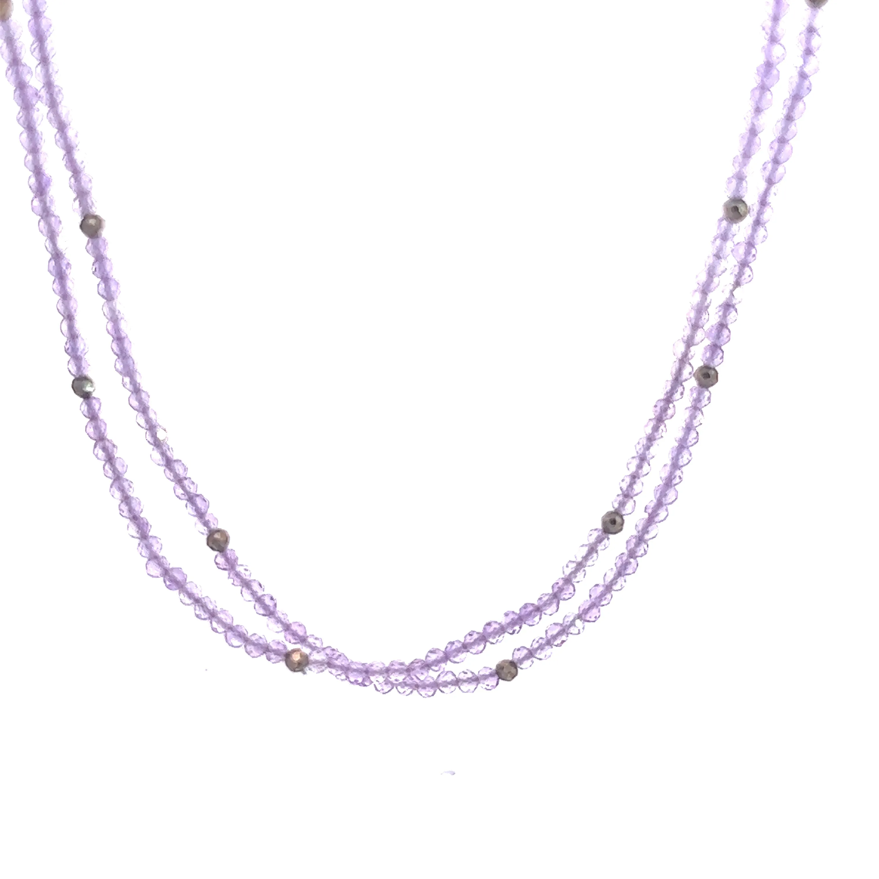 Amethyst, Double Strand Gemstone Choker