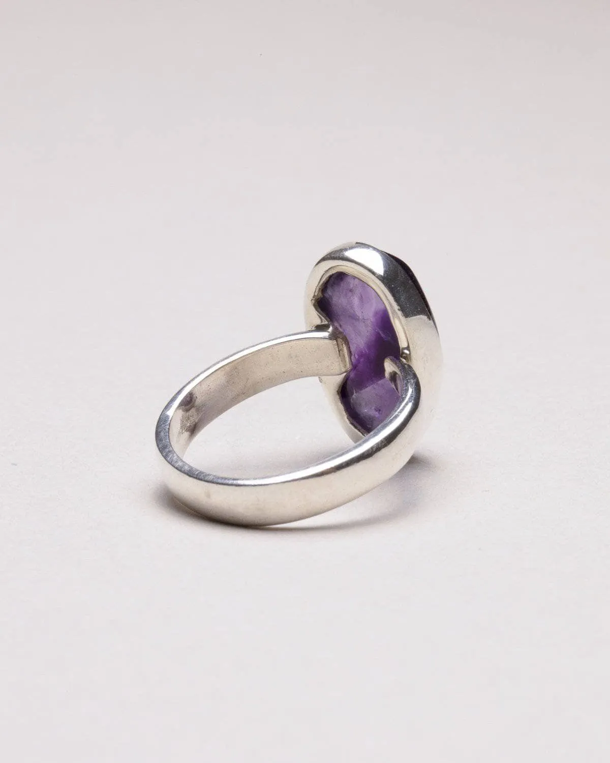 Amethyst Oval Ring - Adjustable