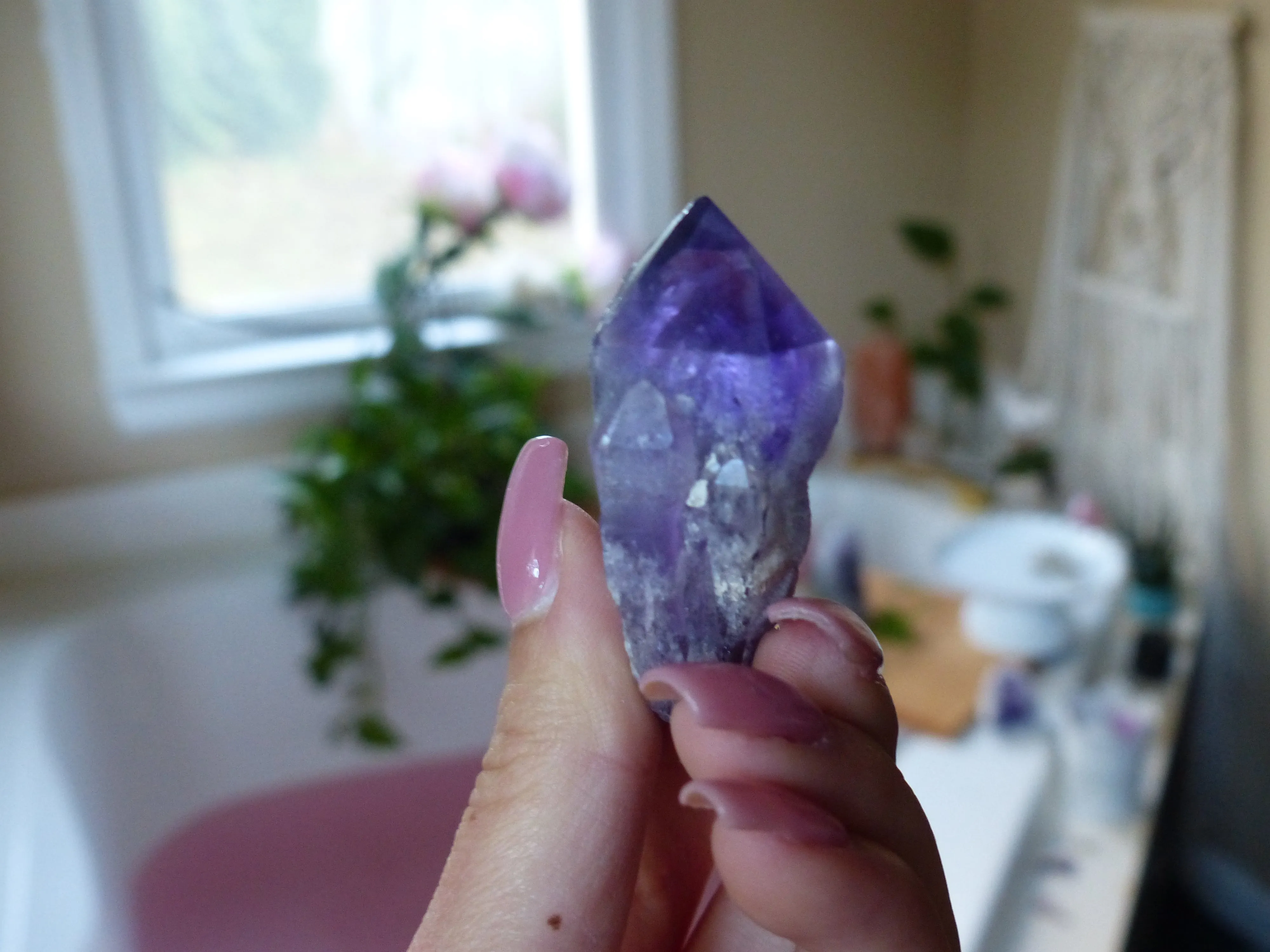 Amethyst Point, Amethyst Elestial Point from Brazil (#2)