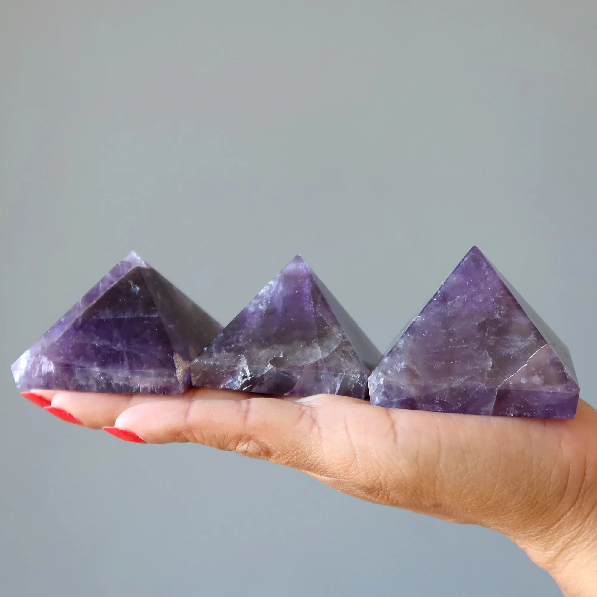 Amethyst Pyramid Spiritual Antenna Stone