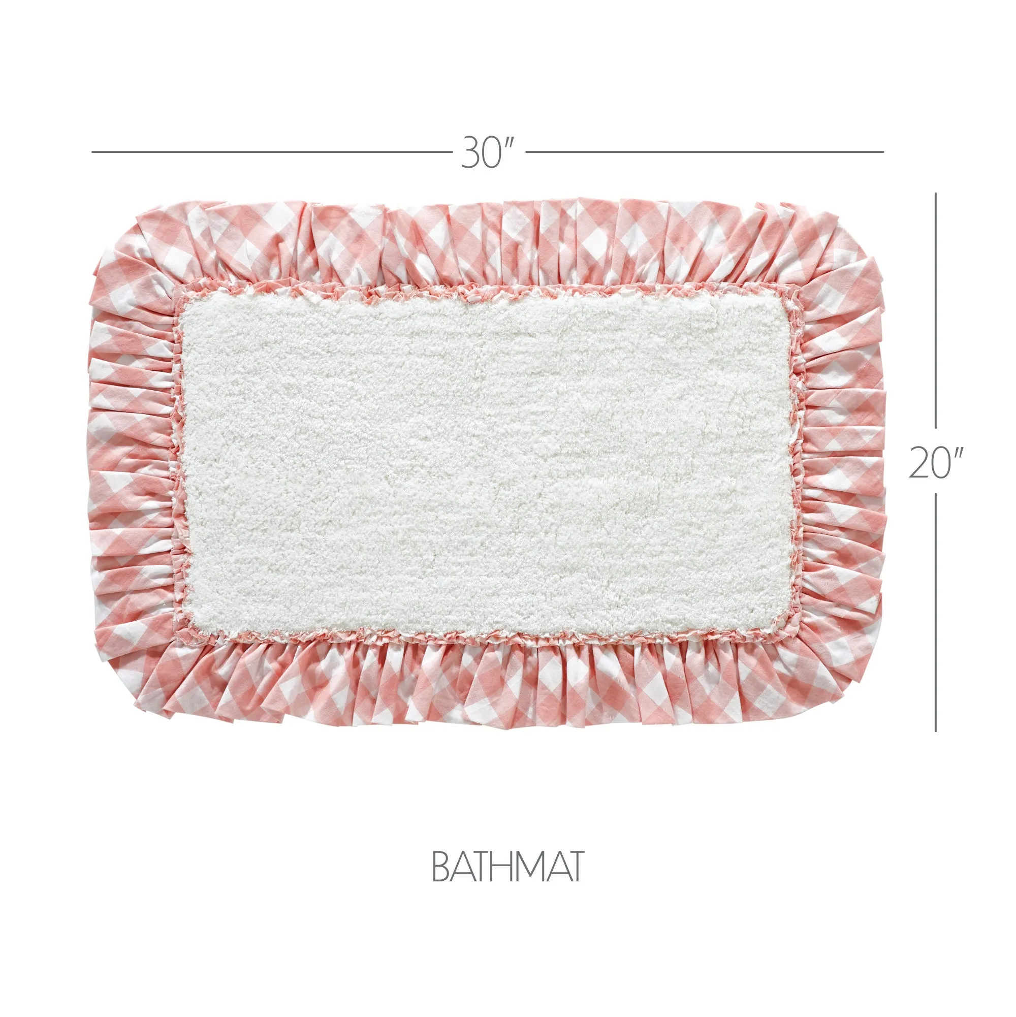 Annie Buffalo Coral Check Bathmat 20x30