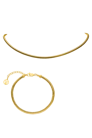 Avenue Snake Chain Set Gold