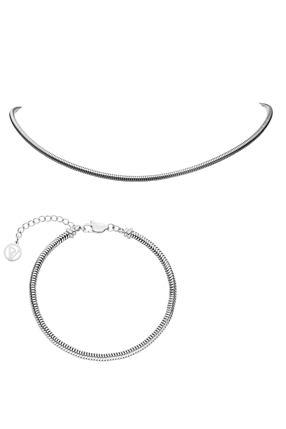 Avenue Snake Chain Set Silver