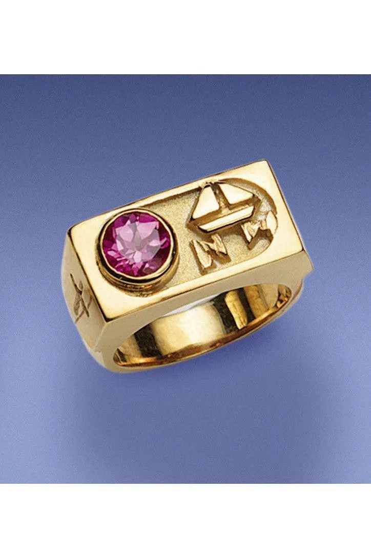 Bishop's Amethyst and 14k Gold Ring - DO4375