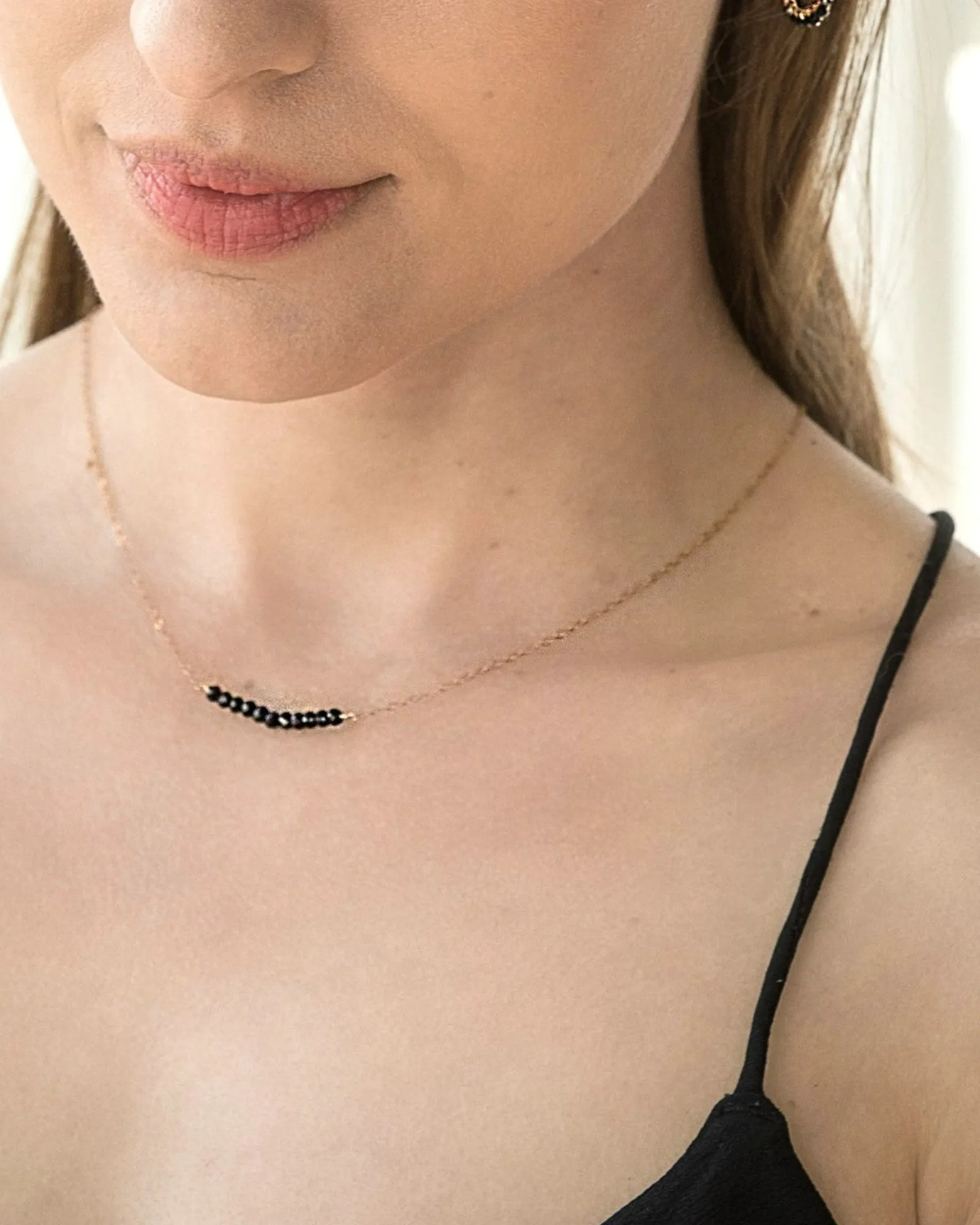 Black Onyx Band Necklace