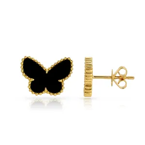 Butterfly Gemstone Stud Earrings