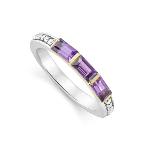 Caviar Color Amethyst Stacking Ring