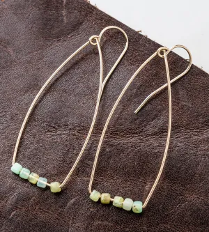 Chrysoprase Petite Cubist Earrings