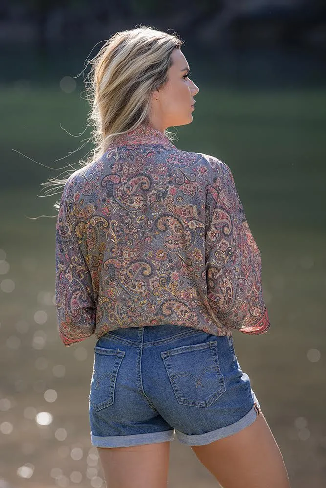 Coral Paisley Kimono