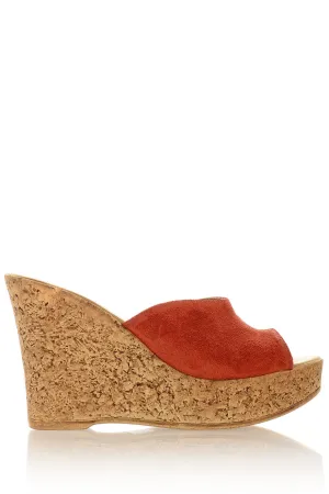 CROSTA Coral Leather Wedges