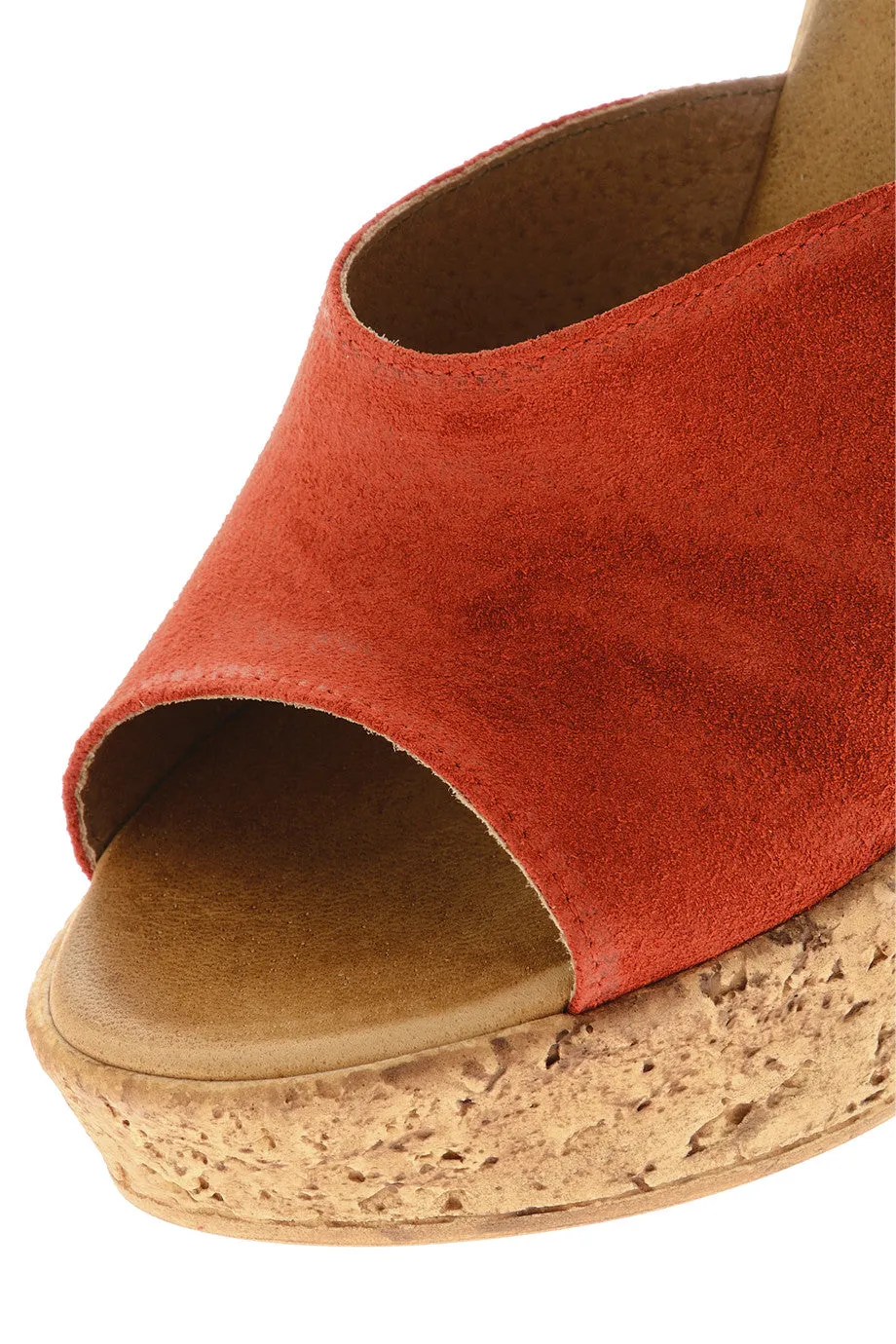 CROSTA Coral Leather Wedges