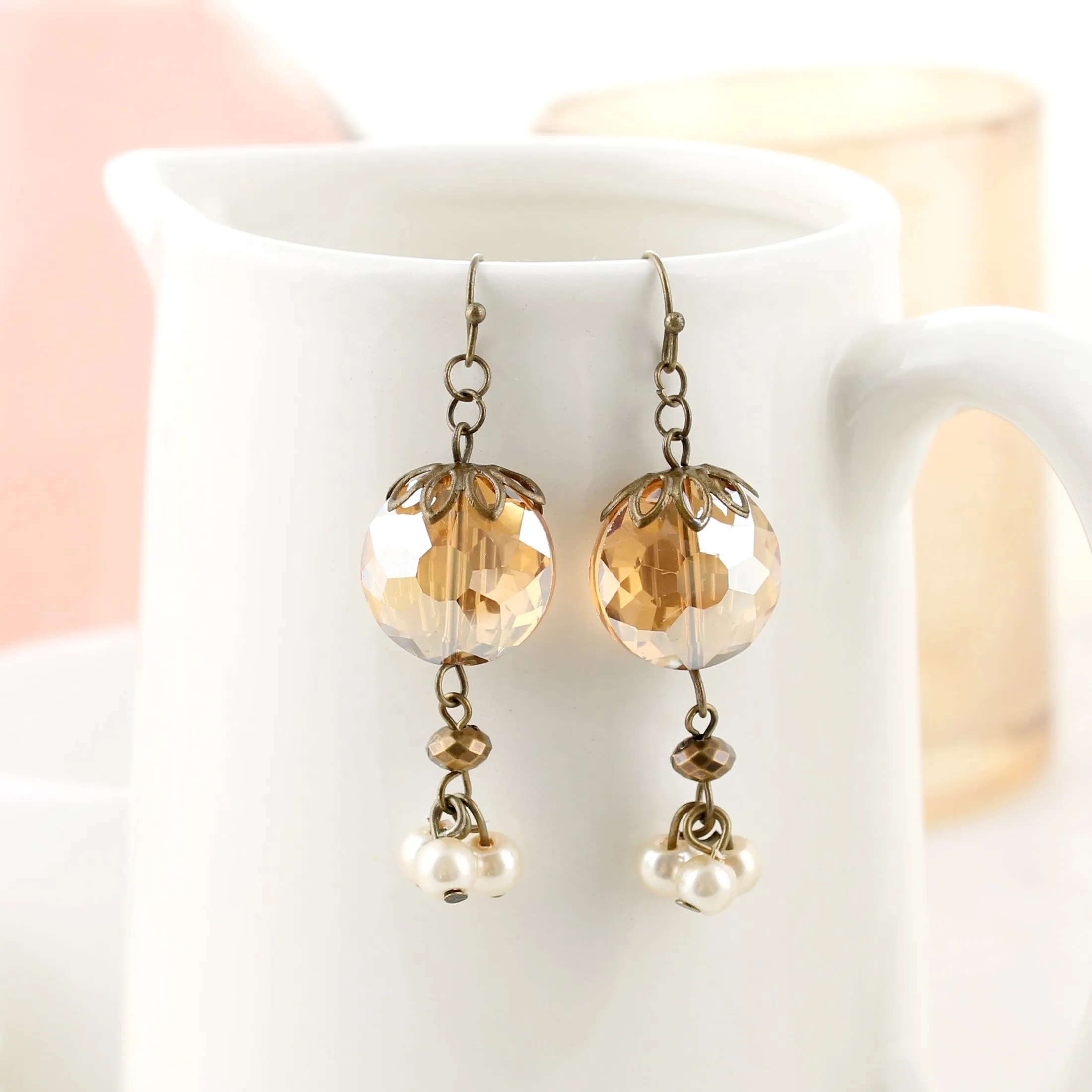 Crystal & Pearl Earrings