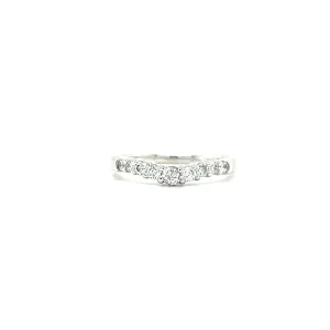 Diamond Contour Ring with 0.33ctw of Diamonds in 14K White Gold