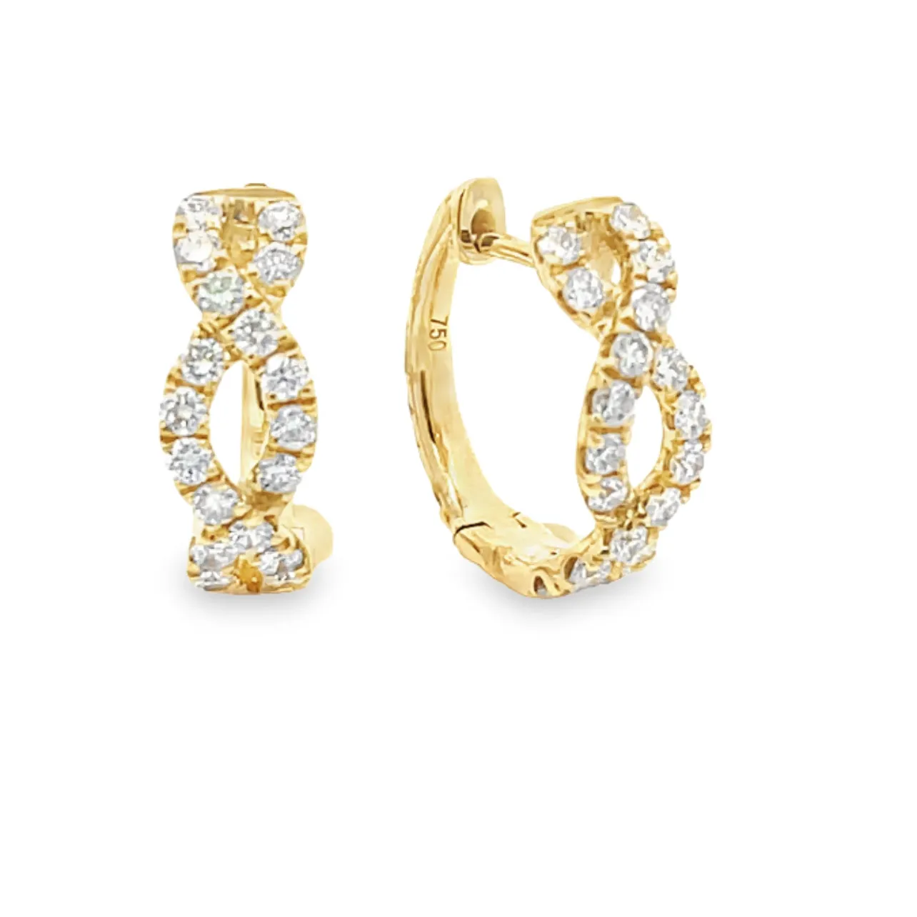 Diamond Twist Hugger Earring