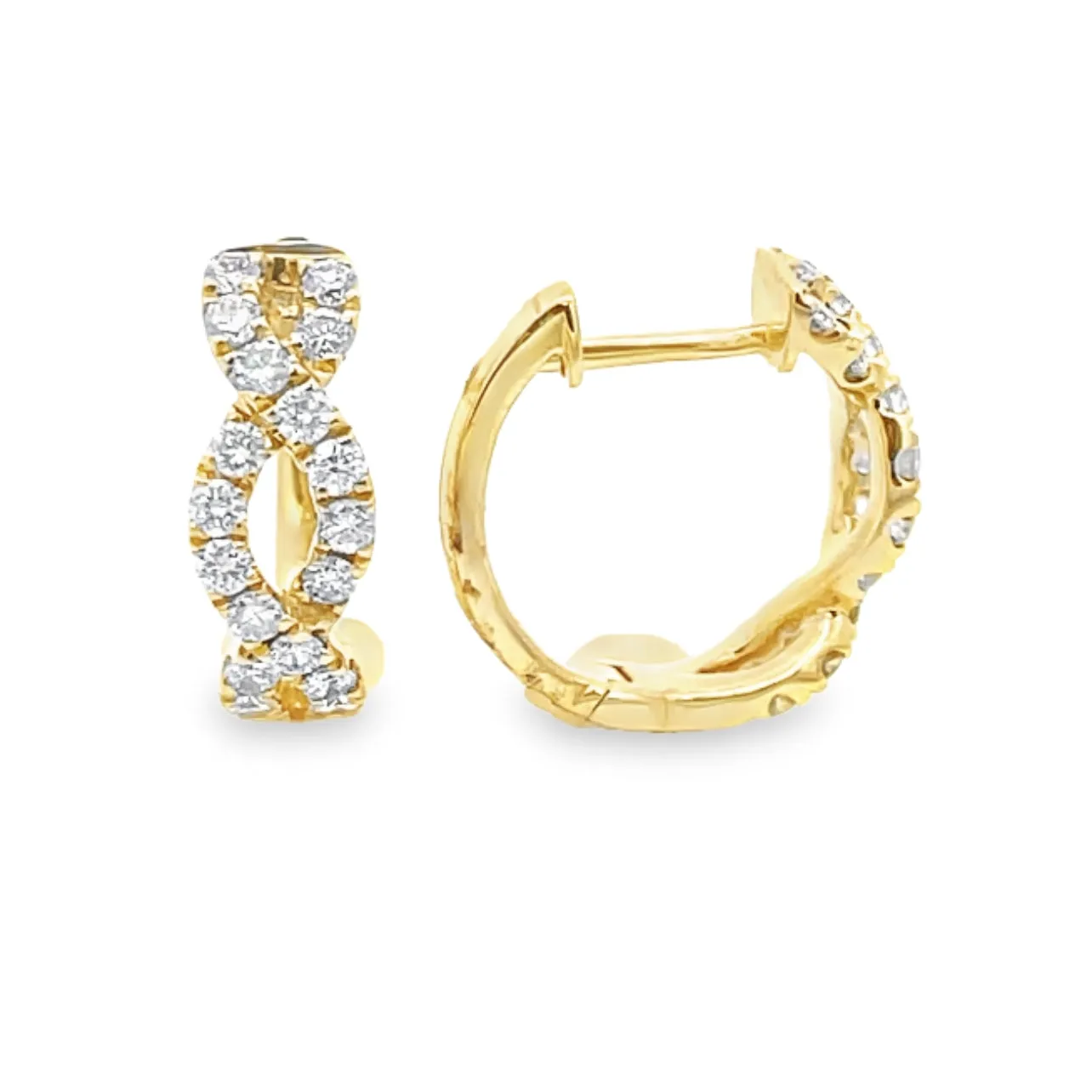 Diamond Twist Hugger Earring