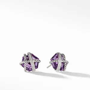 Earrings with Amethyst and Diamonds