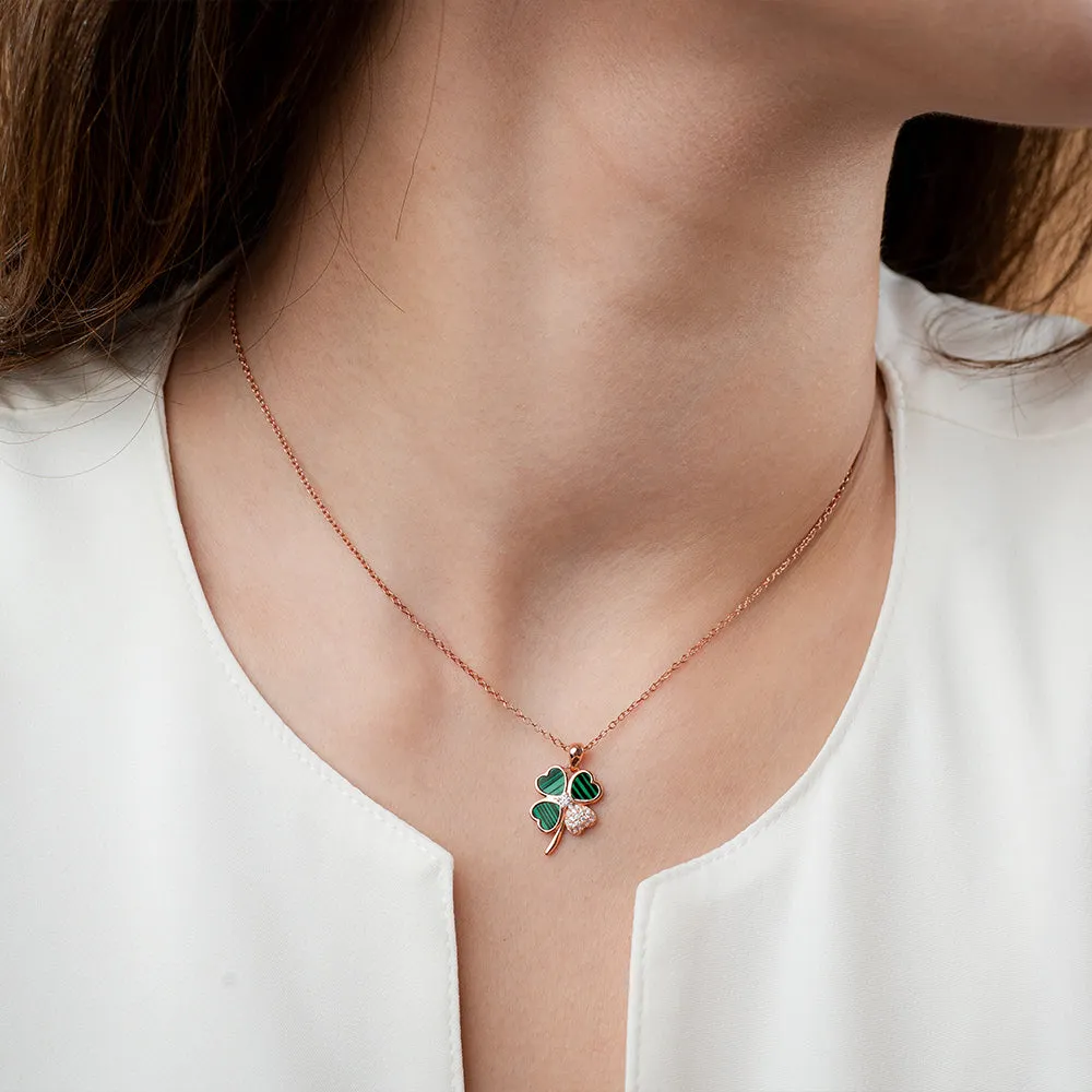 Ethereal - Malachite Clover Necklace