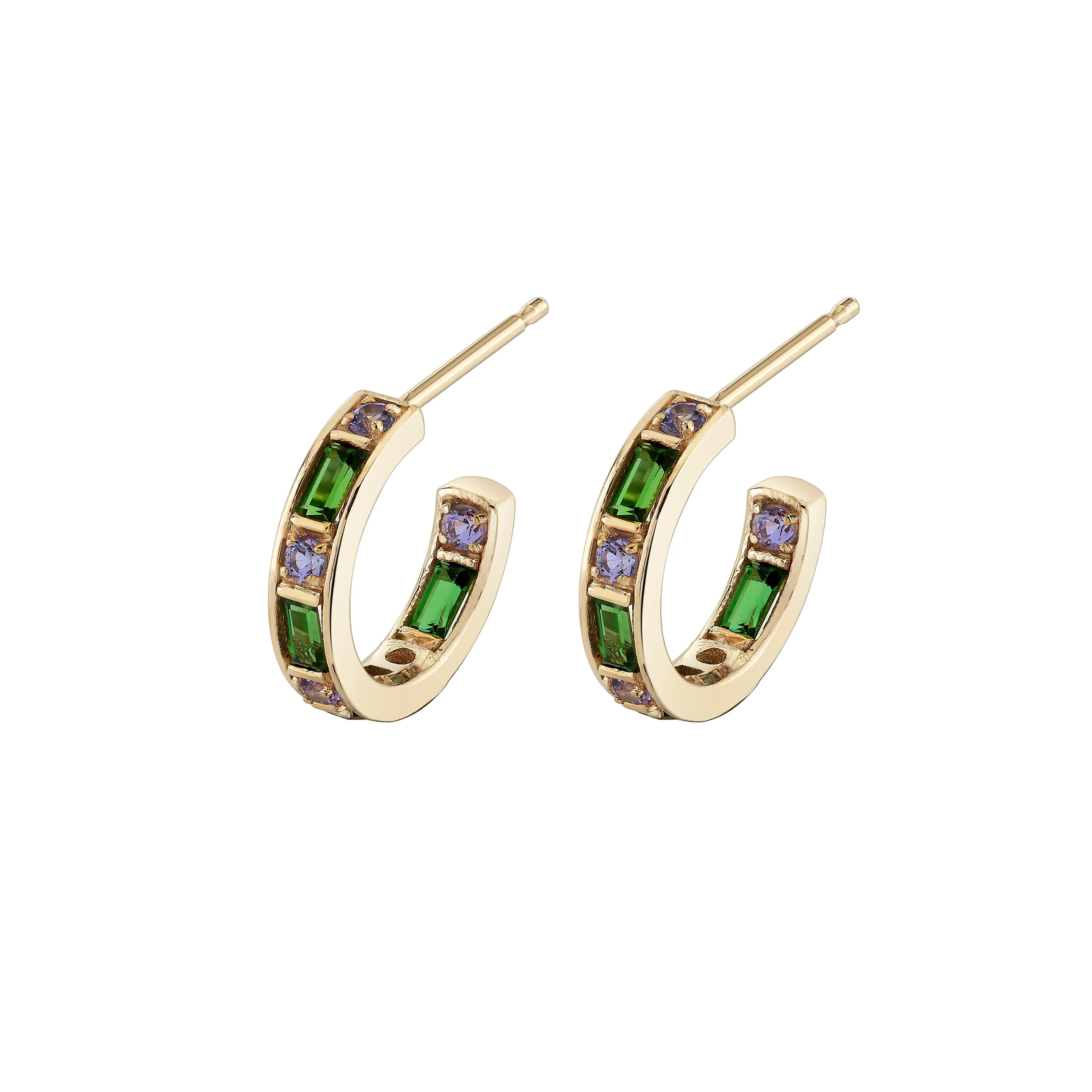 Fern Gemstone Hoops