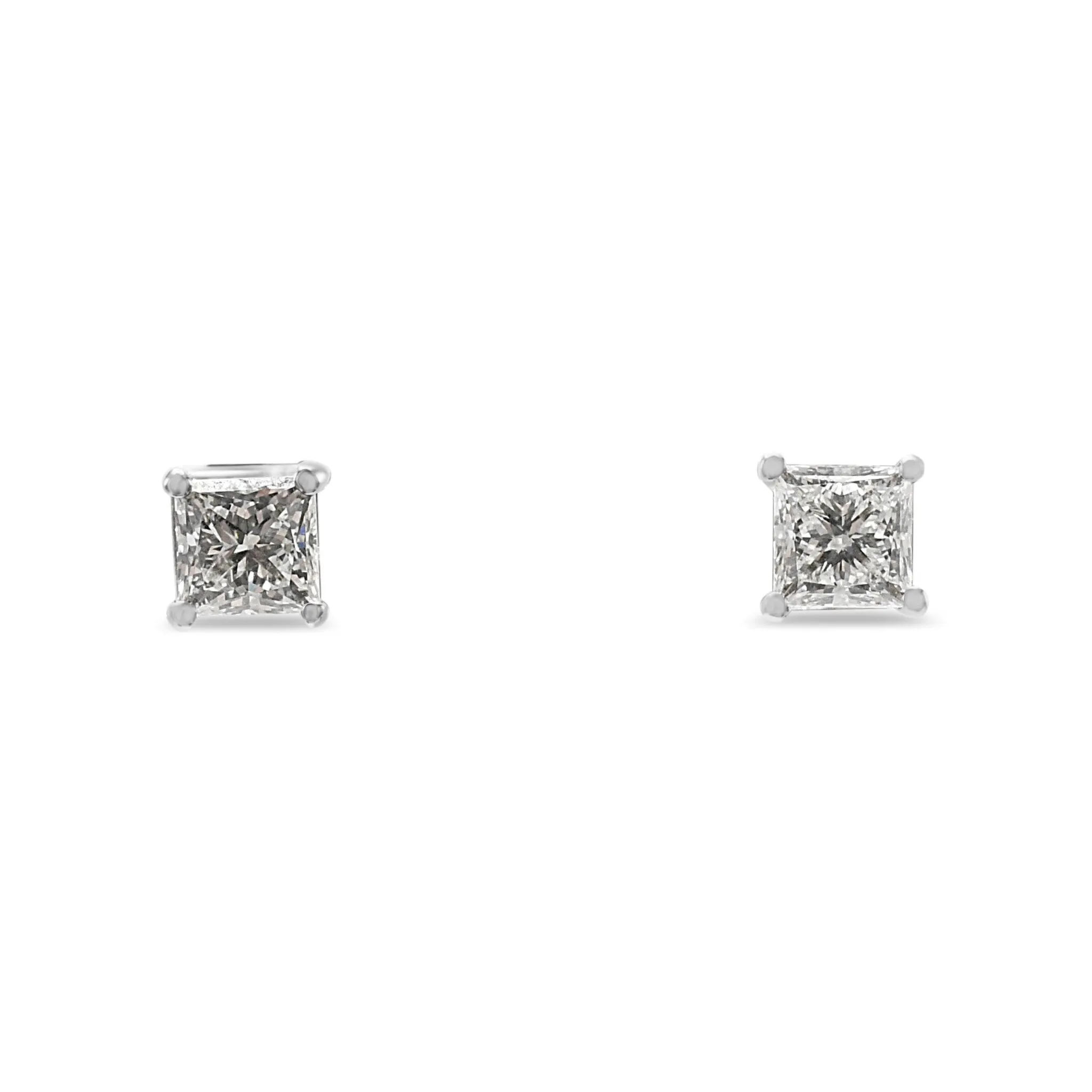 GIA Certificated Diamond Earstuds - 18ct White Gold