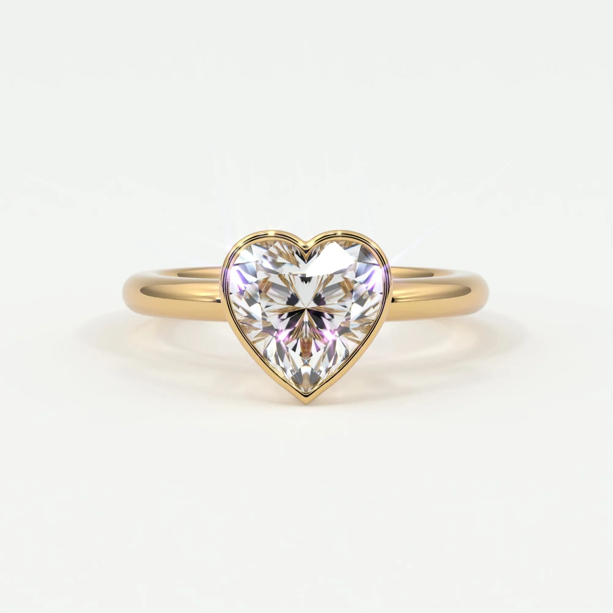 Heart Shaped Diamond Engagement Rings, Lab Grown