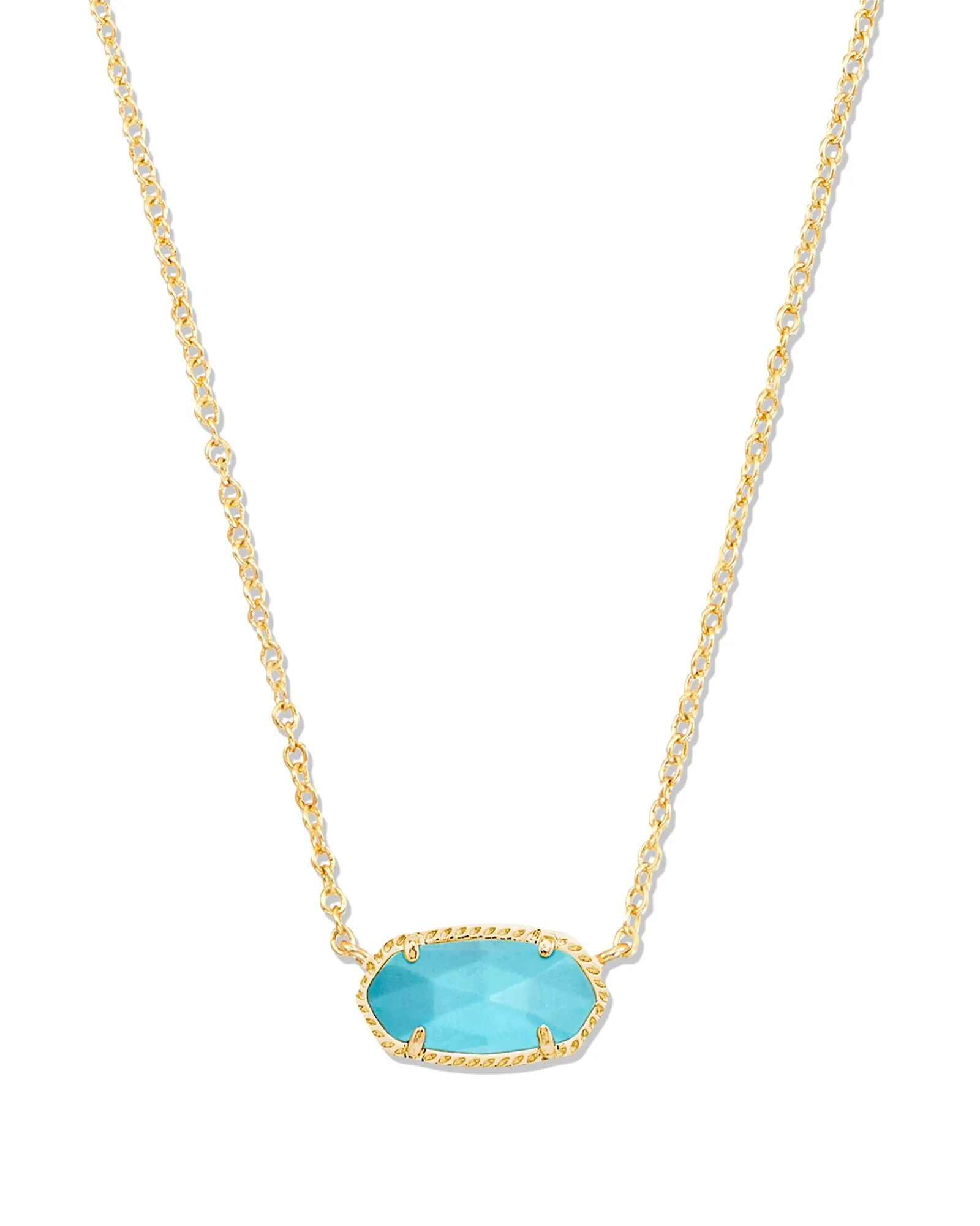 Kendra Scott Elisa Gold Pendant Necklace in Turquoise Magnesite