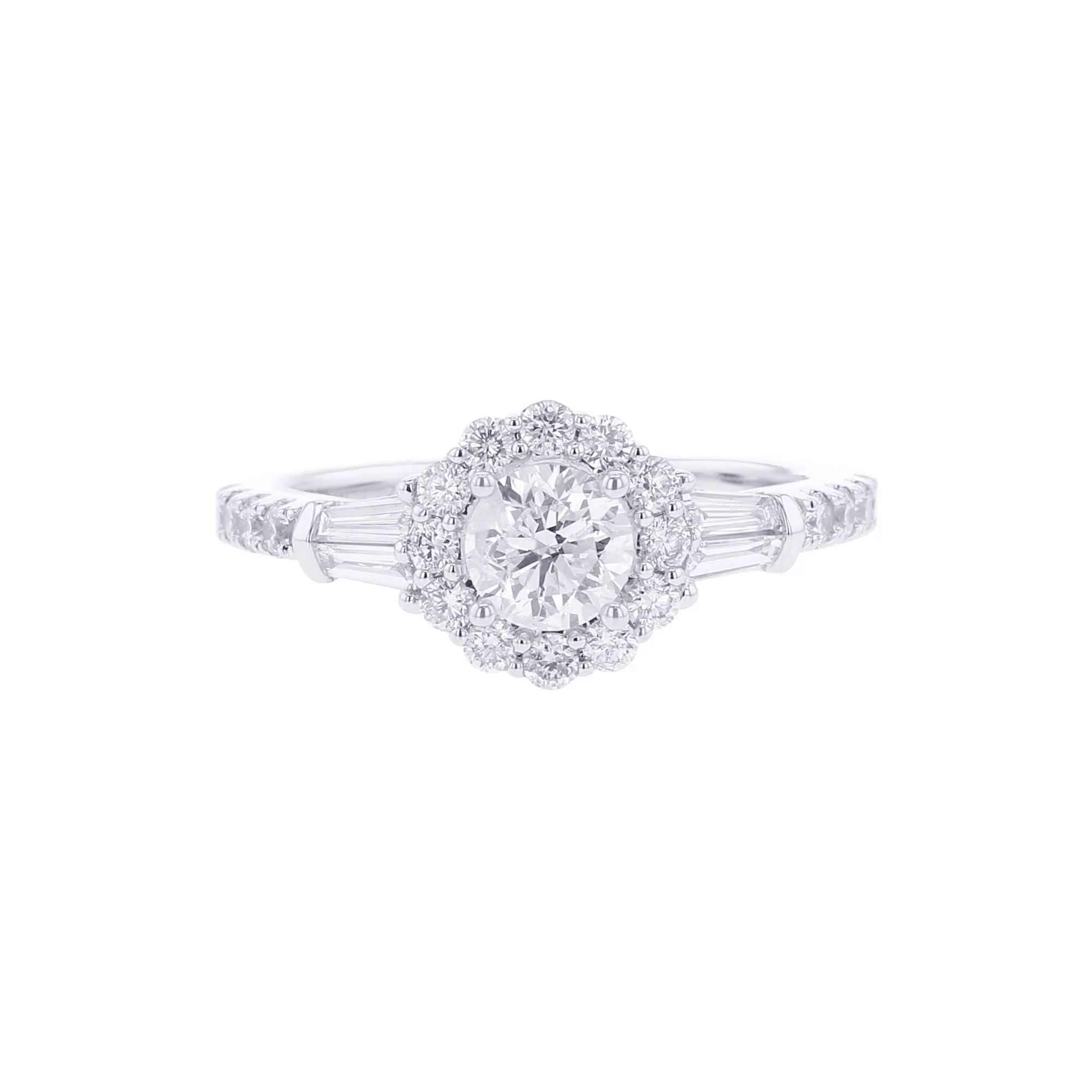 Kinsley Round Halo Ready for Love Diamond Engagement Ring