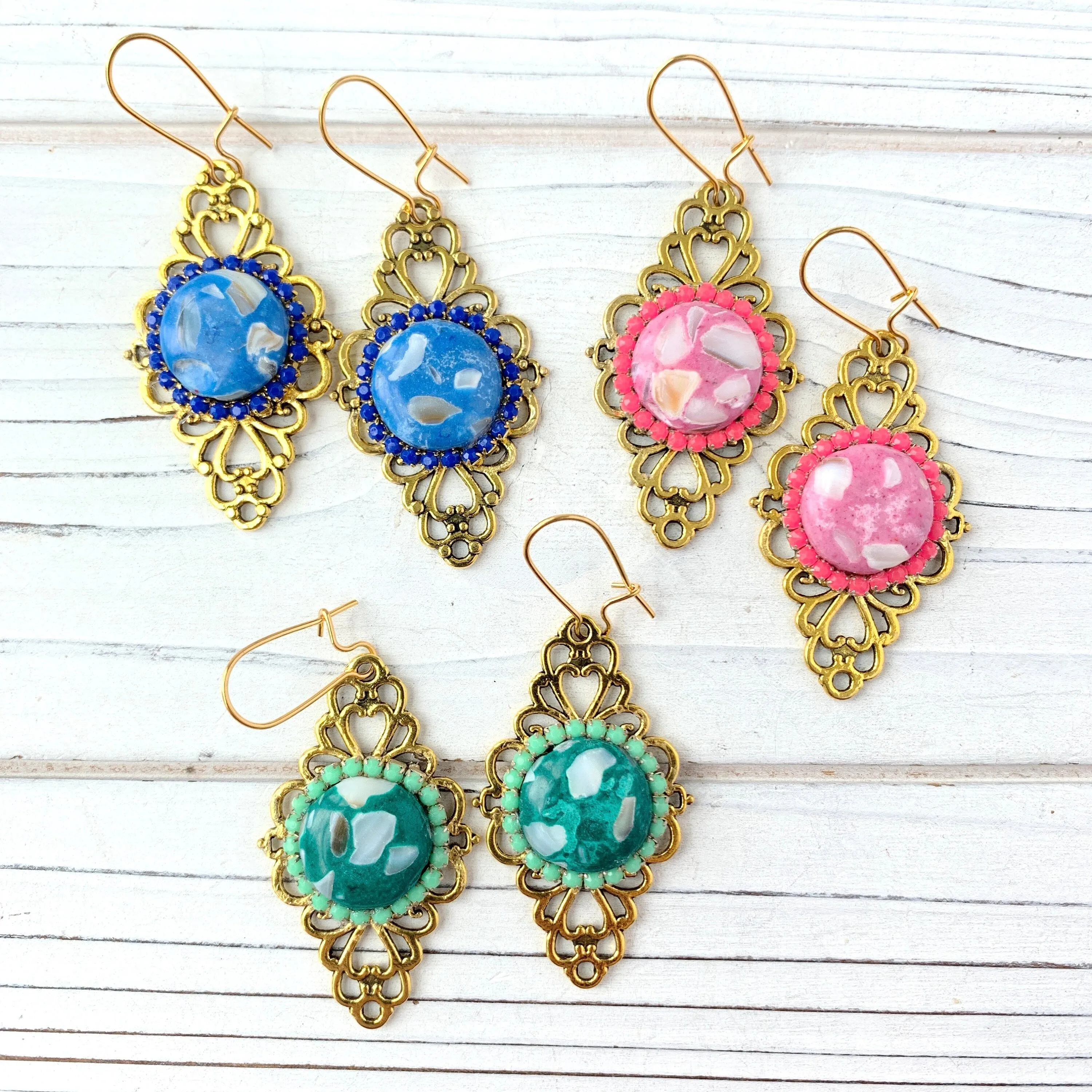 Lattice Earrings - 3 Color Options