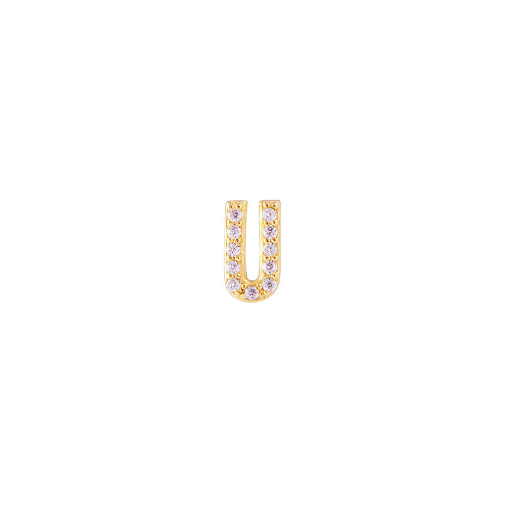 LETTER PAVE STUD - U