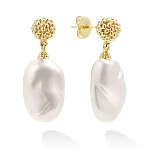 Luna Baroque Pearl Drop Earrings