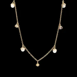 Nanis Bonbon Gem & Pearl 18Kt Yellow Gold Necklace