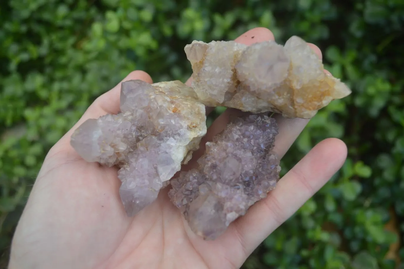 Natural Mixed Selection Of Spirit Amethyst Clusters x 12 From Boekenhouthoek, South Africa