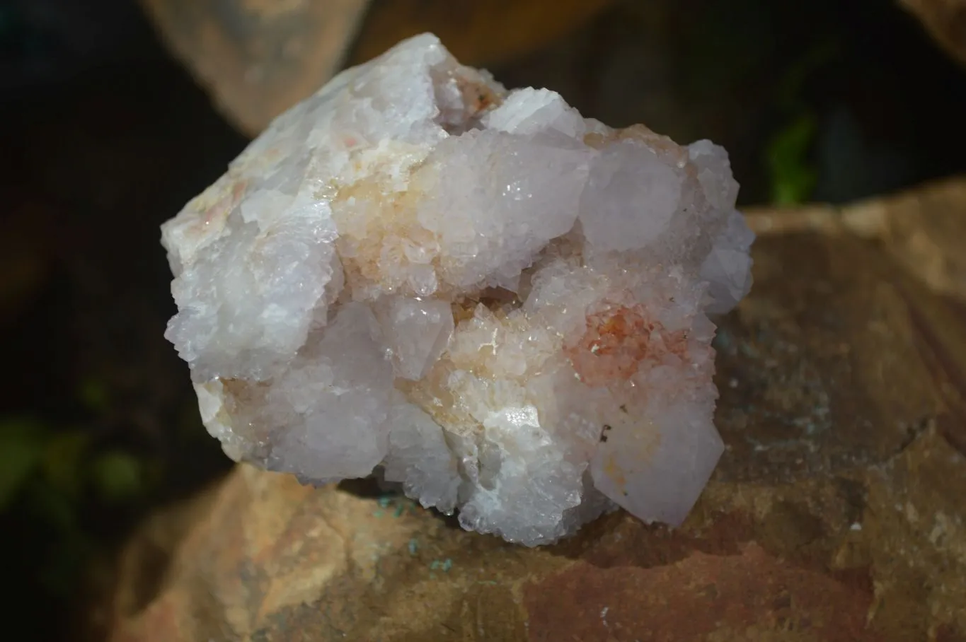 Natural Pale Spirit Ametrine Quartz Clusters x 3 From Boekenhouthoek, South Africa