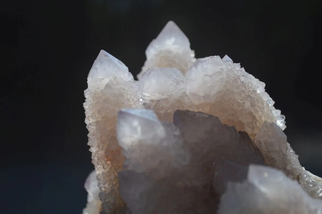 Natural Pale Spirit Ametrine Quartz Clusters x 3 From Boekenhouthoek, South Africa